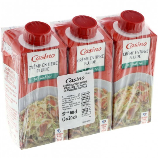 Creme Fraiche Liquide 30 Matiere Grasse Crème fluide entière - 30% de matières grasses