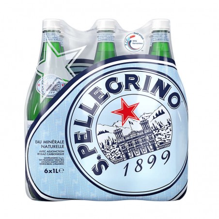 SAN PELLEGRINO Eau minérale naturelle Gazeuse - 6x1L